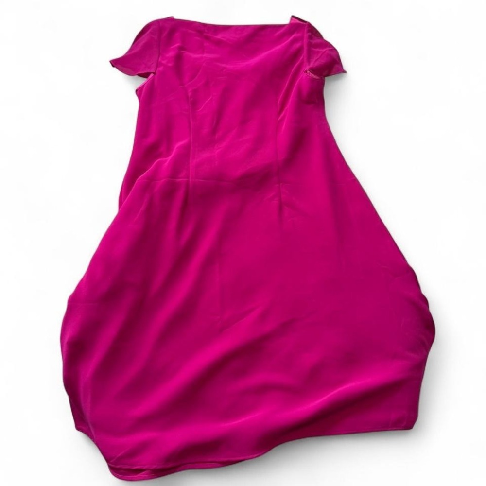 Vintage 2005 SL Fashions Fuschia Chiffon Midi Dress, Women's Size 18WP‎ - Picture 4 of 11